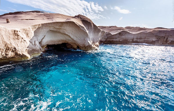 Sarakiniko Beach in Milos