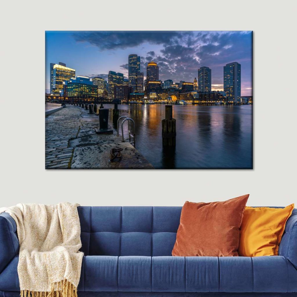 Boston City Harbor Wall Art